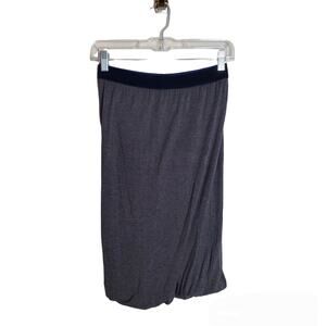 T Alexander Wang Y2K Bubble Hem Stretch Knit Mini Skirt Gray S Velvet Scrunch